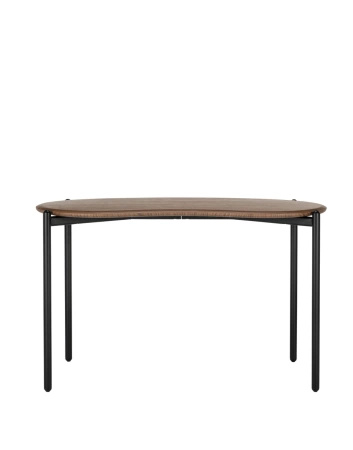 Lunat 119x59 cm Biurko Czarny Walnut