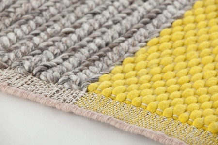 Gan Mangas Space Plait Yellow Square Carpet