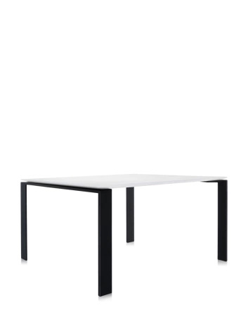 Four Square 128x128 cm Table Black White