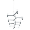 Nemo Crown Plana Linea Pendant Lamp Polished Aluminum