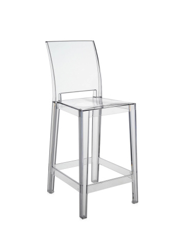 One More Please 65 cm Hocker Transparent