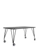 Max 160x80 cm Table on Wheels Anthracite Black