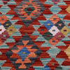 Wool kilim afghan rug multicolored 100312 145x97