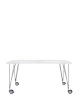 Max 160x80 cm Table on Wheels White Chrome Plated