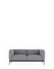 Asia Two-Seater Sofa (Cotone Plain) Gray