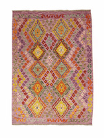 Kelim Afghan Wool Carpet 129581 129x175