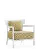 Cara Outdoor Liberty Obi Check Armchair White Yellow