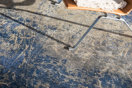 Louis de Poortere Mad Men Cracks Abyss Rug Blue 8629