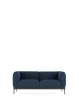 Asia Two-Seater Sofa (Cotone Plain) Blue