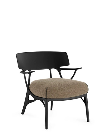 A.I. Lounge Bouclé Chair Black Brown