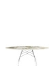 Glossy Marble Oval 192x118 cm Chrome Symphonie Table