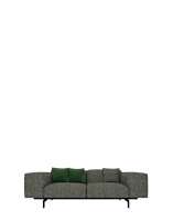 Largo Two-Seater Gubbio Sofa Dark Grey