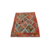 Wool kilim afghan rug multicolored 100100 128x81