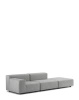 Plastics Outdoor Two-Seater + Pouf Sofa Szary