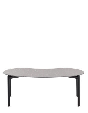 Undique Stolik Czarny Terrazzo Jasnoszary