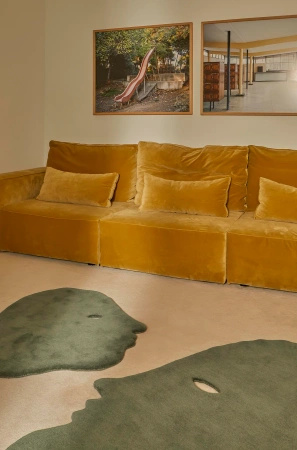 Nanimarquina Talk Talk M Blueish Green carpet