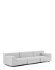 Plastics Tech Fabric Three-Seater Sofa White