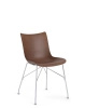 P/Wood Basic Veneer Krzesło Ciemne Drewno Chromowany FSC™