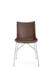 P/Wood Slatted Ash Krzesło Ciemne Drewno Chromowany FSC™