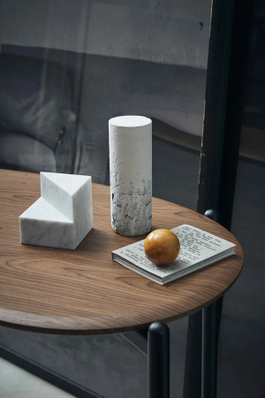 Lunat 119x59 cm Biurko Czarny Walnut