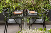 Namaste' Black Gray Turquoise Plate Set