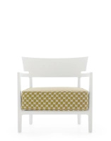 Cara Outdoor Liberty Obi Check Armchair White Yellow