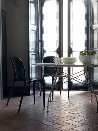 Glossy XXL Ø150 cm Symphonie White Table