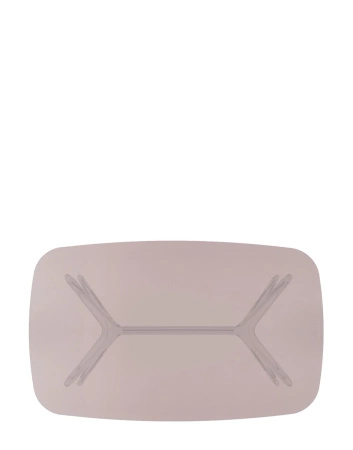 Blast Rectangular Table Transparent Chrome Pink