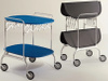 Gastone Chromo Book Cart White Glossy