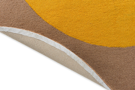 Brink&Campman Festival Round Yellow rug 496306