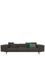 Largo Three-Seater Gubbio Sofa Gray Brown