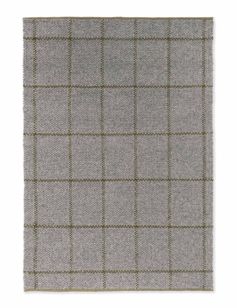 Brink&Campman Craft Matter Check Slate Olive rug 049104
