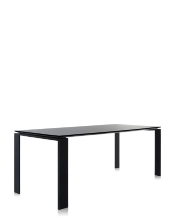  Four Rectangular 190x79 cm Black Black Table