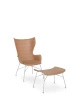 K/wood Basic Veneer Chair Light Wood Chrome Plated