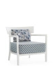 Cara Outdoor Liberty Obi Check Armchair White Blue