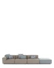Plastics Outdoor Liberty 3 Seater + 1 Pouf Obi Check Sofa Beige