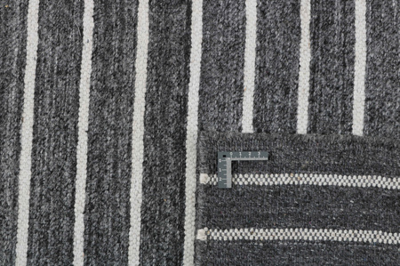 Rezas Nouveau Stripes Dark Grey/White Carpet