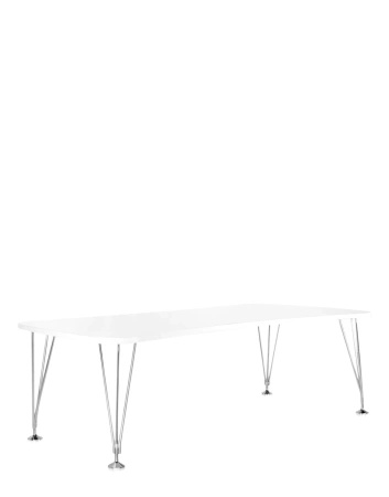 Max 190x90 cm White Chrome Table