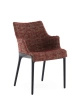 Eleganza Nia Peony Plain Chair Black Burgundy