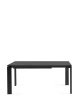 Four Extendable 160-170x90 cm Extendable Table Black 
