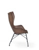 K/Wood Slatted Ash Chair Dark Leather Black FSC™