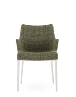 Eleganza Nia Peony Plain Chair White Green