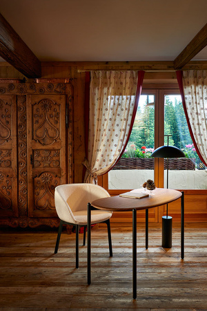 Lunat 119x59 cm Biurko Czarny Walnut