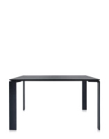 Four Square Soft Touch 128x128 cm Table Black Black