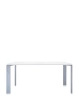  Four Soft Touch 158x79 cm Aluminum Table White