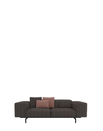 Largo Two-Seater Gubbio Sofa Gray Brown