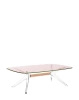 Blast Rectangular Table Transparent Brown Pink