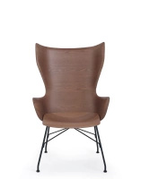 K/Wood Slatted Ash Krzesło Ciemne Drewno Czarny FSC™