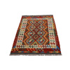 Wool kilim afghan rug multicolored 100312 145x97