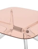 Blast Square Table Pink/Chrome